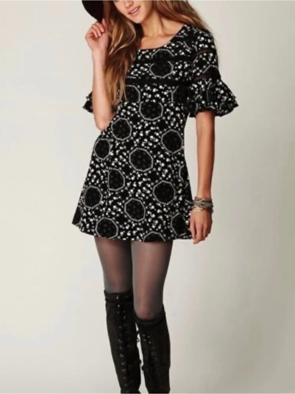 Free People Geo Garden Mini Dress